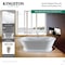 Kingston Brass 60-Inch Acrylic Oval Double Ended Pedestal Tub with Drain, No Faucet Drillings VTDE602824C423 - alternate 3