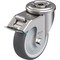 Blickle SS, Kingpin Swivel Caster, PU, 4", Brake LEXR-PATH 100KFD-FI - alternate 1