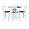Whitewood Industries Extension Dining Tables, 45 in L, 38 in H, Parawood, 5 Piece Set K05-42DPT-27-S61334 - alternate 1