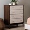 Baxton Studio Nikolai Mid-Century Beige Fabric and Wenge Brown Wood 4-Drawer Chest 255-14056-ZORO - alternate 3