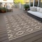 Homeroots 5' X 8' Brown And Beige Geometric Washable Indoor Outdoor Area Rug 599611 - alternate 2