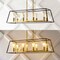 Jonathan Y Lloyd 35" 8-Light Farmhouse Industrial Iron Linear LED Pendant, Black/Brass Gold JYL6511A - alternate 5