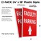 Signmission Faculty Parking With Up Arrow, Plastic Signs Only 24 Inch x 36 Inch, Corrugated Plastic, 2PK CSB-2436-2PACK-FacultyParkingWithUpArrow - alternate 2
