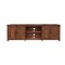 Homeroots 93" Brown Solid Wood Cabinet Enclosed Storage Distressed TV Stand 528757 - alternate 1