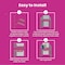 Lockermate Adjust-A-Shelf Locker Shelf & Organizer, Extends to Fit Your Locker, Includes Storage Drawer, Pink 5025-FCH - alternate 4
