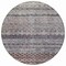 Homeroots 8' Brown Black And Brick Red Round Striped Washable Indoor Outdoor Area Rug 605689 - alternate 6