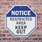 Signmission Notice Restricted Area Keep Out, 6 Inch X 6 Inch, Plastic Sign OC-P-6-176 - alternate 4