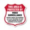 Signmission Video Surveillance Shield Sign This Area, 12 Inch X 12 Inch, Plastic Sign SHI-P-12-473 - alternate 1