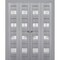Sartodoors Sliding Closet Double Bi-fold Doors Grey Solid Core Modern Interior VEREGIO7455DBF-GRE-96 x 84 (4* 24x84) - alternate 1