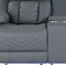 Homeroots 75" Light Gray Faux Leather Power Reclining Loveseat With Storage 561563 - alternate 6