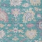 Homeroots 5' X 8' Teal Blue Pink And Ivory Floral Washable Indoor Outdoor Area Rug 605338 - alternate 2