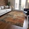 Homeroots 8' X 10' Khaki Brown And Copper Abstract Washable Indoor Outdoor Area Rug 606137 - alternate 3