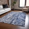 Homeroots 10' X 14' Denim Blue And Navy Blue Abstract Washable Indoor Outdoor Area Rug 577931 - alternate 4