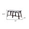 Homeroots 43in White and Dark Brown Rattan and Wicker Bench 389190 - alternate 7
