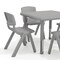 Flash Furniture 5 PC Plastic Activity Table and 4 Chairs Set, 10.5 in Seat Height-Soft Gray YU-YCX-0023-2-SQR-TBL-SFTGY-E-GG - alternate 6