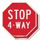 Signmission Stop 4-way, 10 inch X 10 inch, Aluminum Metal Signs, 2PK OC-A-2PACK-10-8 - alternate 1