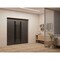 Vdomdoors Front Exterior Prehung Aluminum Double Doors Ronex1033 Teak Mirrored Clear Glass Entry Metal Modern RONEX1033DEXD-OAK-W72xH80-LH-O - alternate 2