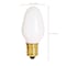 Satco 7W C7 Incandescent, White, 3000 Avg. Hrs, 28 Lu, Candelabra base, 120V, 2-Card S3792 - alternate 2