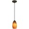 Access Lighting Champagne, Pendant, Oil Rubbed Bronze Finish, Brown Stone Glass 28012-1C-ORB/BRST - alternate 4