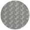 Homeroots 8' Black And Ivory Round Geometric Washable Indoor Outdoor Area Rug 594979 - alternate 2
