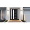 Vdomdoors Front Exterior Prehung FiberGlass Door Frosted Glass / Manux 8088 Matte Black / 2 Sidelight Exterio MANUX8088EXD-BLK-W12+30+12 x H80-RH - alternate 1