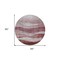 Homeroots 8' Blush And Brown Round Abstract Washable Indoor Outdoor Area Rug 604961 - alternate 6