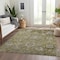 Homeroots 5' X 8' Brown Green And Gray Floral Washable Indoor Outdoor Area Rug 604067 - alternate 3