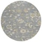 Homeroots 8' Gray Blue And Green Round Floral Washable Indoor Outdoor Area Rug 597814 - alternate 4