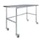 Amgood 30in D x 60in L Stainless Steel Open Base Table, 3in Casters AMG WT-3060-RCB-WHEELS-Z - alternate 1
