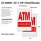 Signmission Atm, Vinyl Decals Only 24 Inch x 36 Inch, Vinyl Decal, 2PK DSB-2436-2PACK-Atm - alternate 2