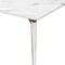 Homeroots 71" White and Silver Marble and Metal Dining Table 534375 - alternate 4