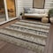 Homeroots 9' X 12' Brown Beige And Ivory Striped Washable Indoor Outdoor Area Rug 598326 - alternate 6