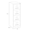 Hirsh 15 in W 4 Drawer Vertical File Cabinet, Charcoal, Letter 24067 - alternate 4