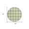 Homeroots 8' Artichoke Green And Gray Round Plaid Washable Indoor Outdoor Area Rug 595363 - alternate 3