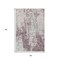 Homeroots 5' X 8' Plum And Ivory Abstract Washable Indoor Outdoor Area Rug 643620 - alternate 4
