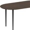 Homeroots 67" Walnut and Black Solid Wood Oval Dining Table 712137 - alternate 3