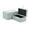 Homeroots Set of Two Blue Wood Metal And Fabric Box With Lid, 2PK 489363 - alternate 4