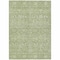 Homeroots 9' X 12' Artichoke Green And Ivory Floral Washable Indoor Outdoor Area Rug 604657 - alternate 3