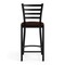 Flash Furniture HERCULES Black Ladder Back Metal Restaurant Counter Stool - Walnut Wood Seat XU-DG697BLAD-24-WALW-GG - alternate 6