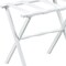 Homeroots Hotel White Finish Wood Folding Luggage Rack With White Straps 383078 - alternate 2