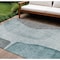 Homeroots 9' X 12' Teal Blue Aqua And Gray Abstract Washable Indoor Outdoor Area Rug 582036 - alternate 1