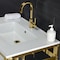 Kingston Brass One-Handle Single-Hole Bathroom Faucet with Deck Plate and Push Pop-Up Drain, Polished Brass LS8212CTL - alternate 3