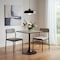 Homeroots 24" Gray Wood and Steel Faux Terrazzo Pedestal Base Square Dining Table 572244 - alternate 4