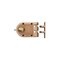 Kaba Ilco Single Cylinder Surface Bolt Jimmy Proof Lock Less Cylinder with Angle Strike Bronze Laquer 539-53-41 L/CYL - alternate 2