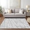 Homeroots 5' X 8' Silver And Gray Abstract Washable Indoor Outdoor Area Rug 614384 - alternate 3