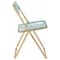 Leisuremod Lawrence Acrylic Folding Chair with Gold Metal Frame, Jade Green, 4PK LFG19G4 - alternate 4