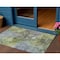Homeroots 3' X 5' Olive Green And Gray Abstract Washable Indoor Outdoor Area Rug 581767 - alternate 1