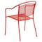 Flash Furniture Coral Steel Patio Arm Chair with Round Back, PK5 5-CO-3-RED-GG - alternate 3