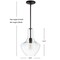 Jonathan Y Watts 10.5" 1-Light Mid-Century Modern Iron/Glass LED Pendant, Oil Rubbed Bronze/Clear JYL6400B - alternate 6