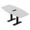 Skutchi Designs 6ft Boat Conference Table With Power | Harmony Series | 6 Person Meeting Room Table HAR-BOT-36X72-T.BK-U779-EBLK - alternate 1